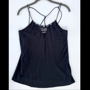 Black silk cami UTERQÜE